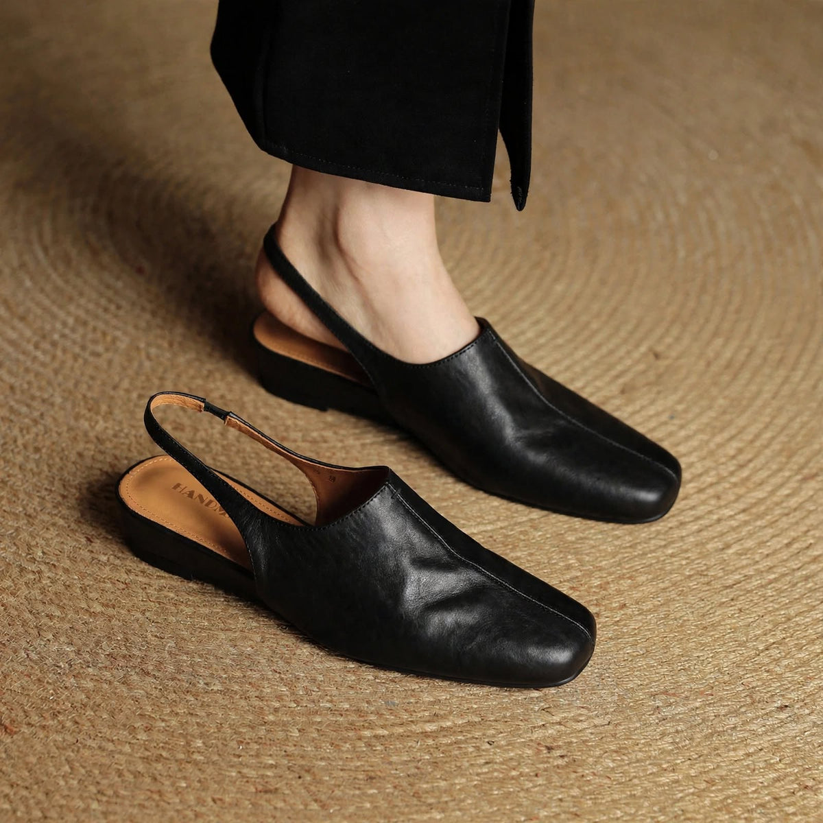 Svella Slingbacks i äkta läder