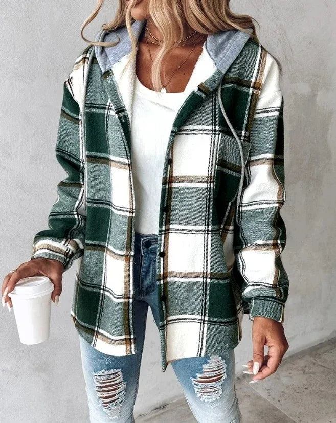 Genevieve | Women's Cozy Flannel Hoodie