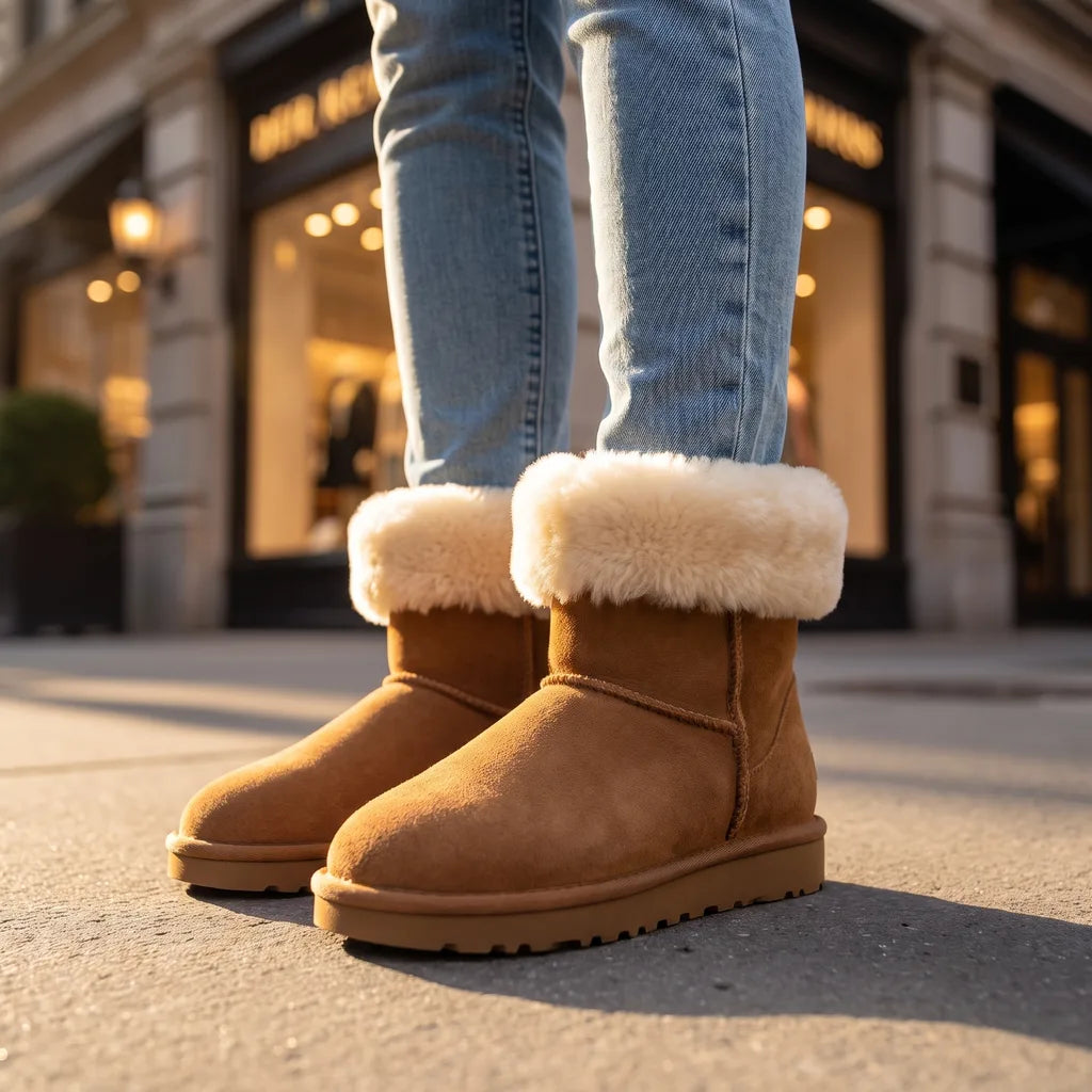 Grace | Botins Aconchegantes em Camurça para Mulher