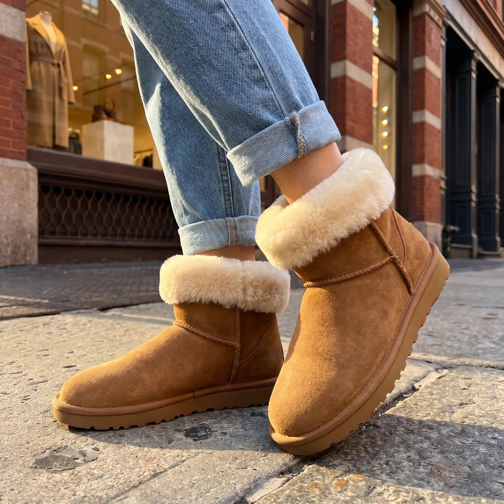Grace | Botins Aconchegantes em Camurça para Mulher