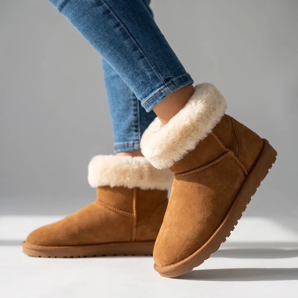 Grace | Botins Aconchegantes em Camurça para Mulher
