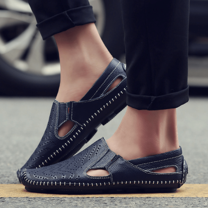 GRAYSON LEATHER SANDALS - ARDEN ROVE