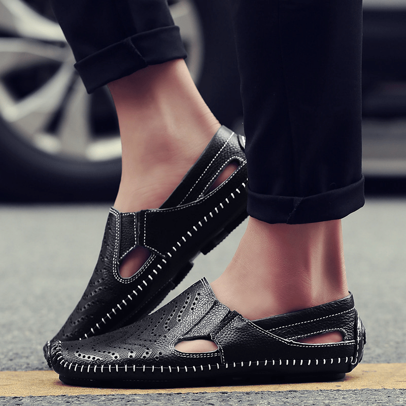 GRAYSON LEATHER SANDALS - ARDEN ROVE