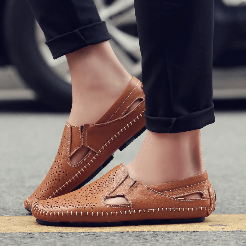 GRAYSON LEATHER SANDALS - ARDEN ROVE