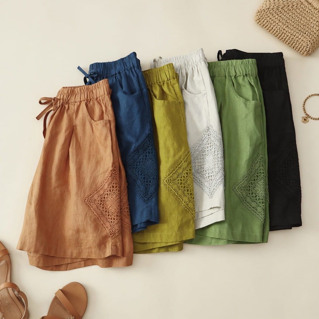 Sienna shorts i hør