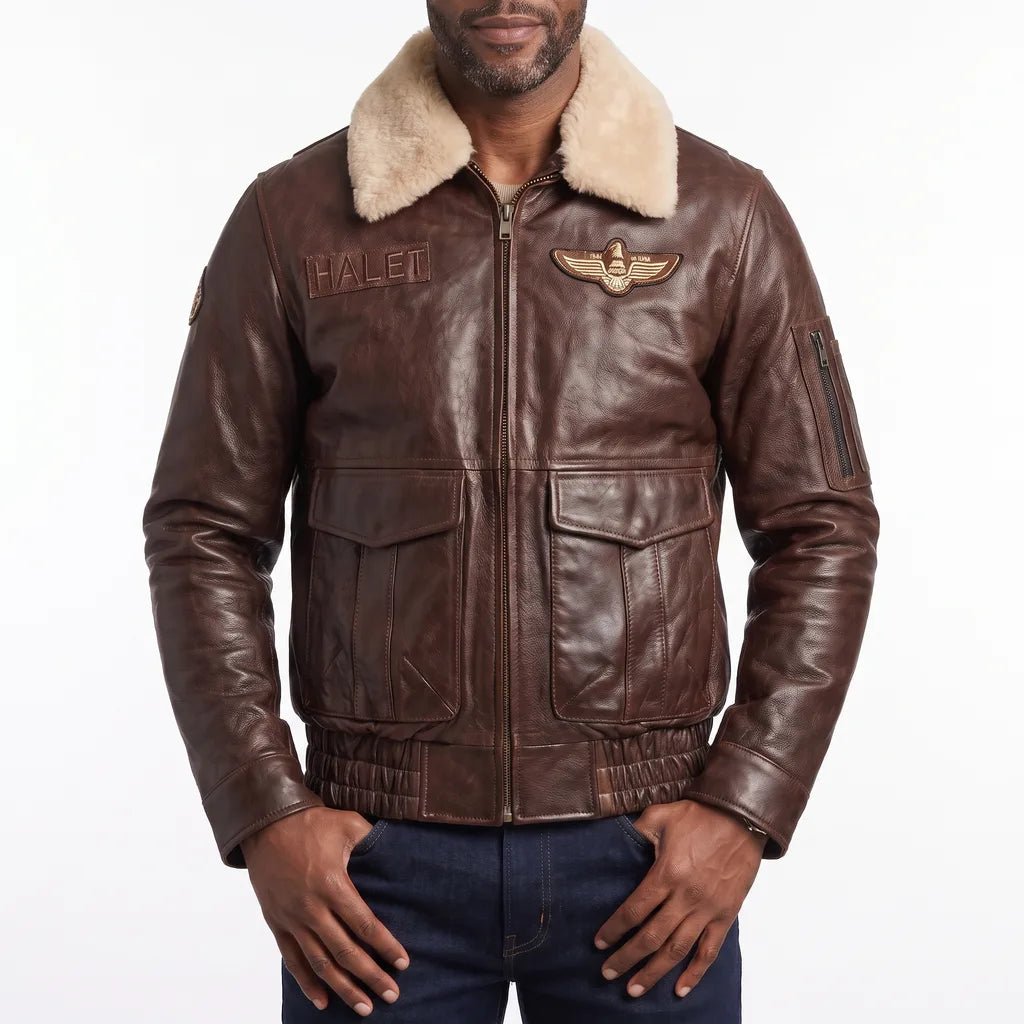 Halet | blouson aviateur en cuir pour homme