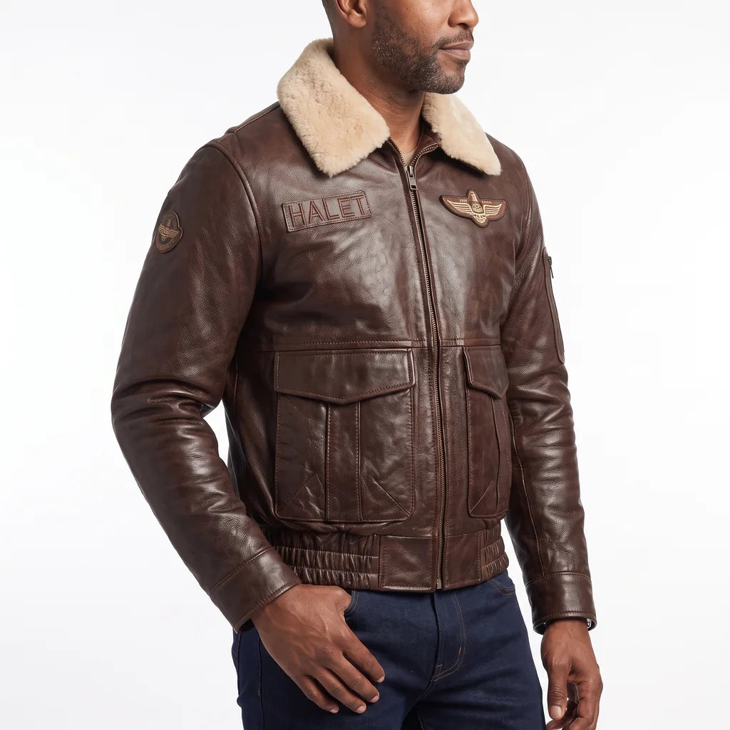 Halet | blouson aviateur en cuir pour homme