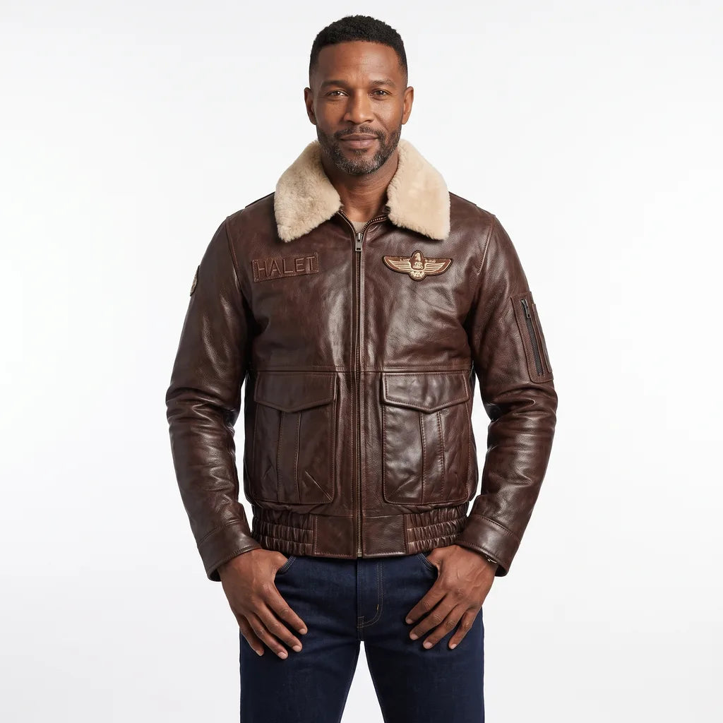 Halet | blouson aviateur en cuir pour homme