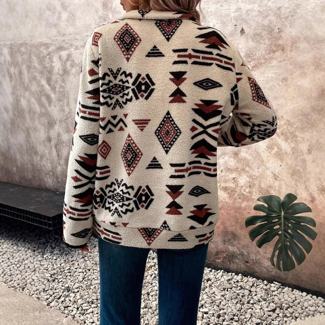 Hana | Damen-Westernpullover mit Viertelreißverschluss