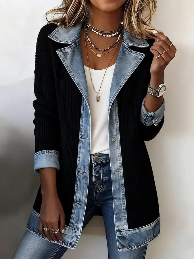 Heather | Chaqueta vaquera de punto suave para mujer
