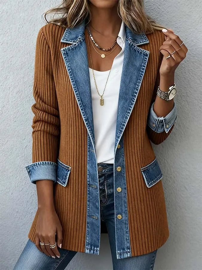 Heather | Chaqueta vaquera de punto suave para mujer