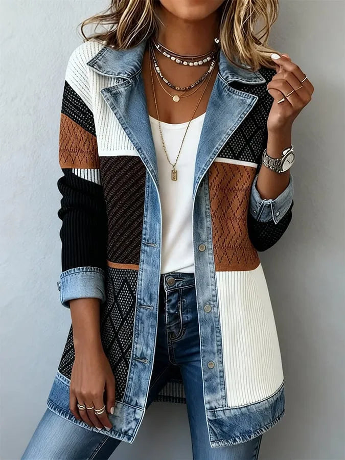 Heather | Chaqueta vaquera de punto suave para mujer