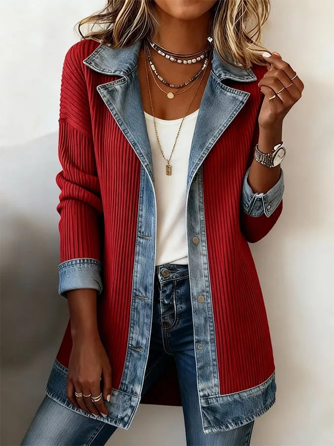 Heather | Chaqueta vaquera de punto suave para mujer
