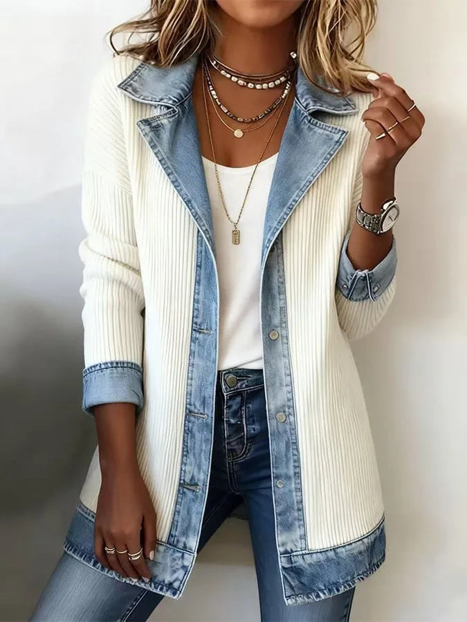 Heather | Chaqueta vaquera de punto suave para mujer