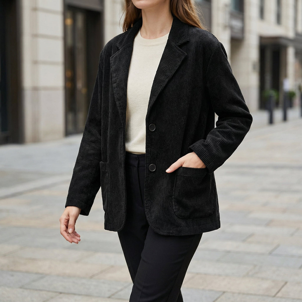 Blazer en velours côtelé Ava