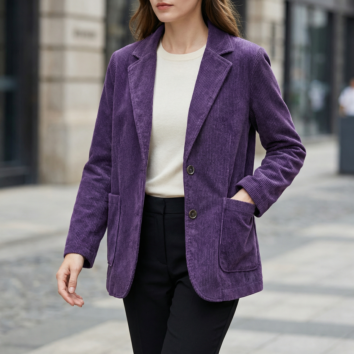 Blazer en velours côtelé Ava