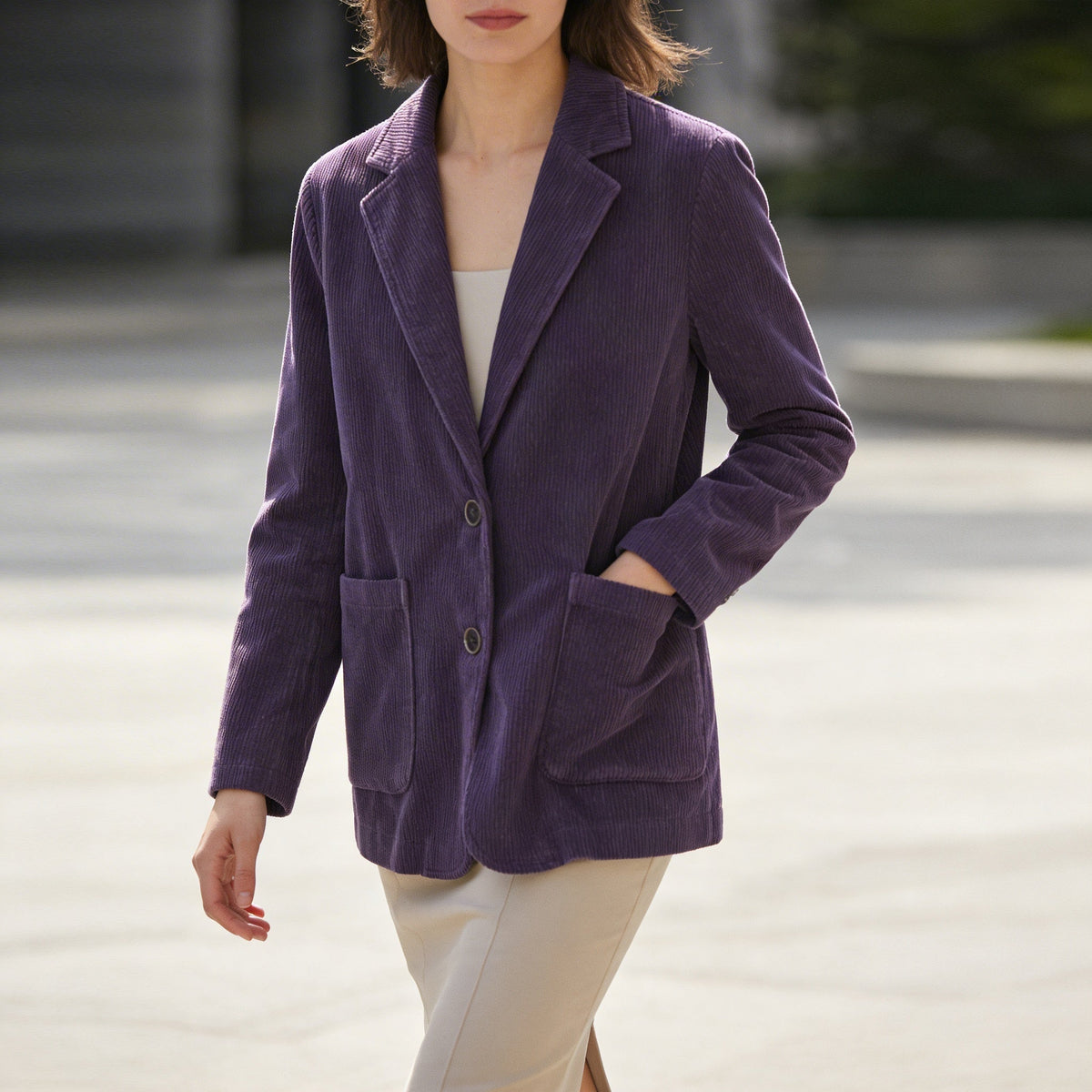 Blazer en velours côtelé Ava