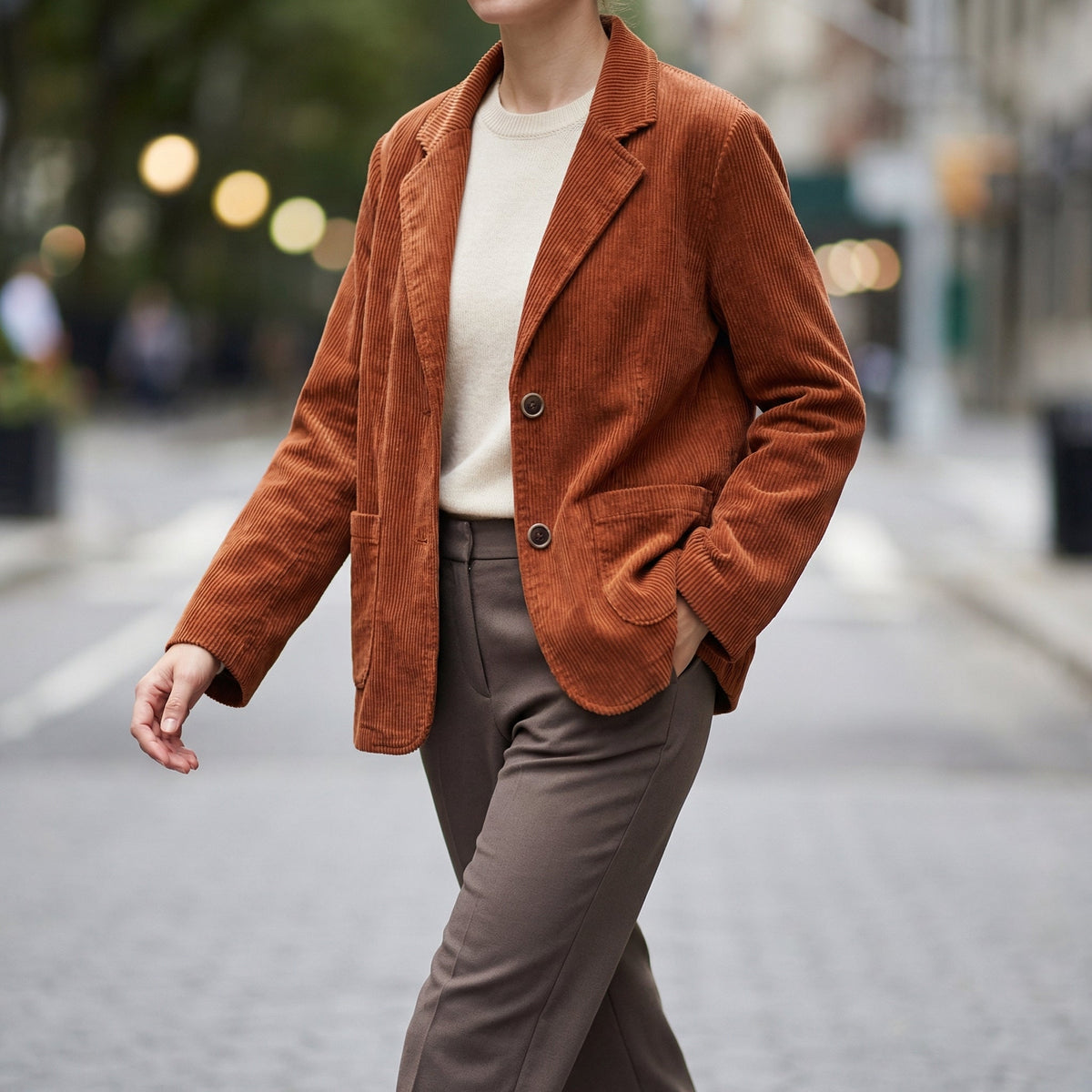 Blazer en velours côtelé Ava