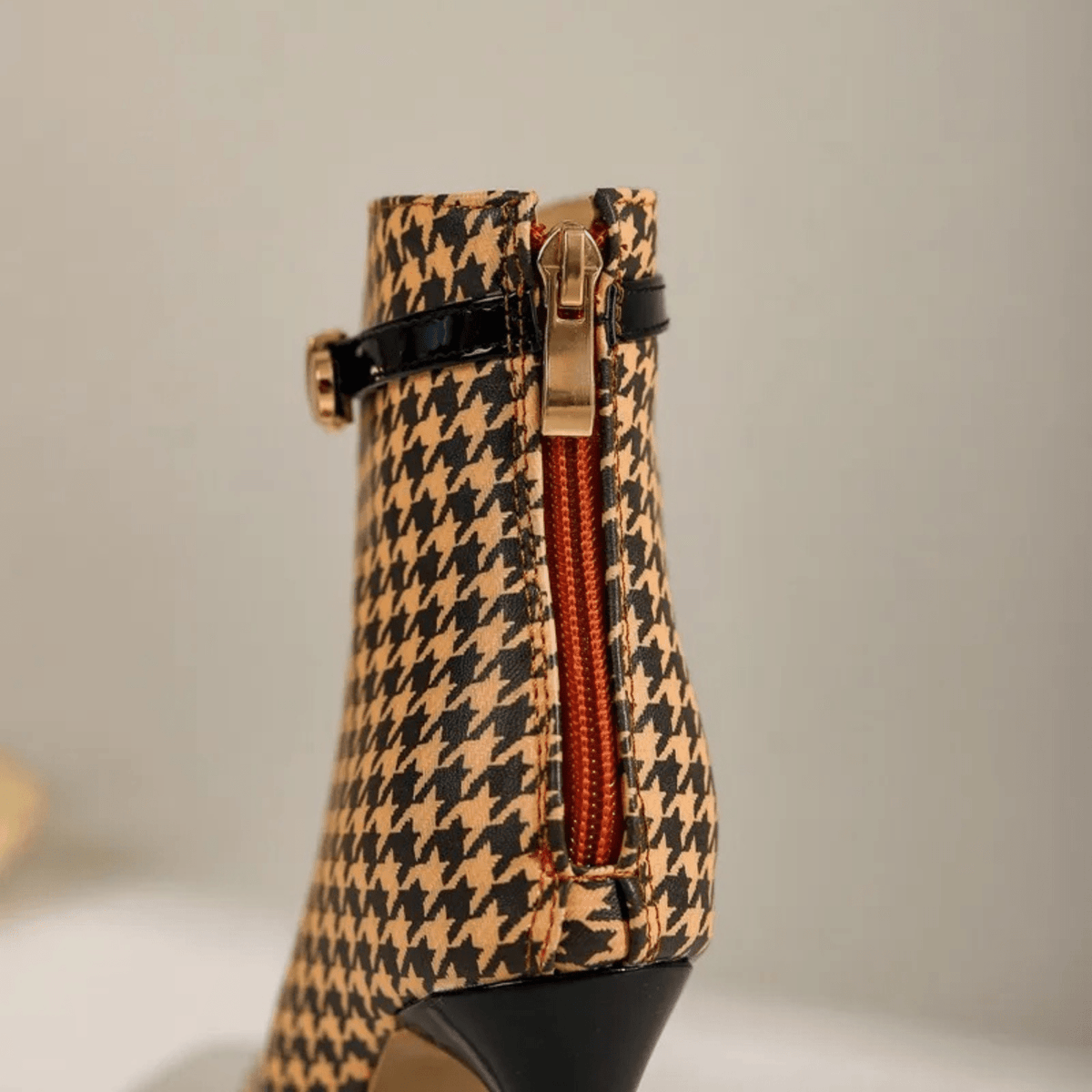 Houndstooth Stiletto Boot - ARDEN ROVE