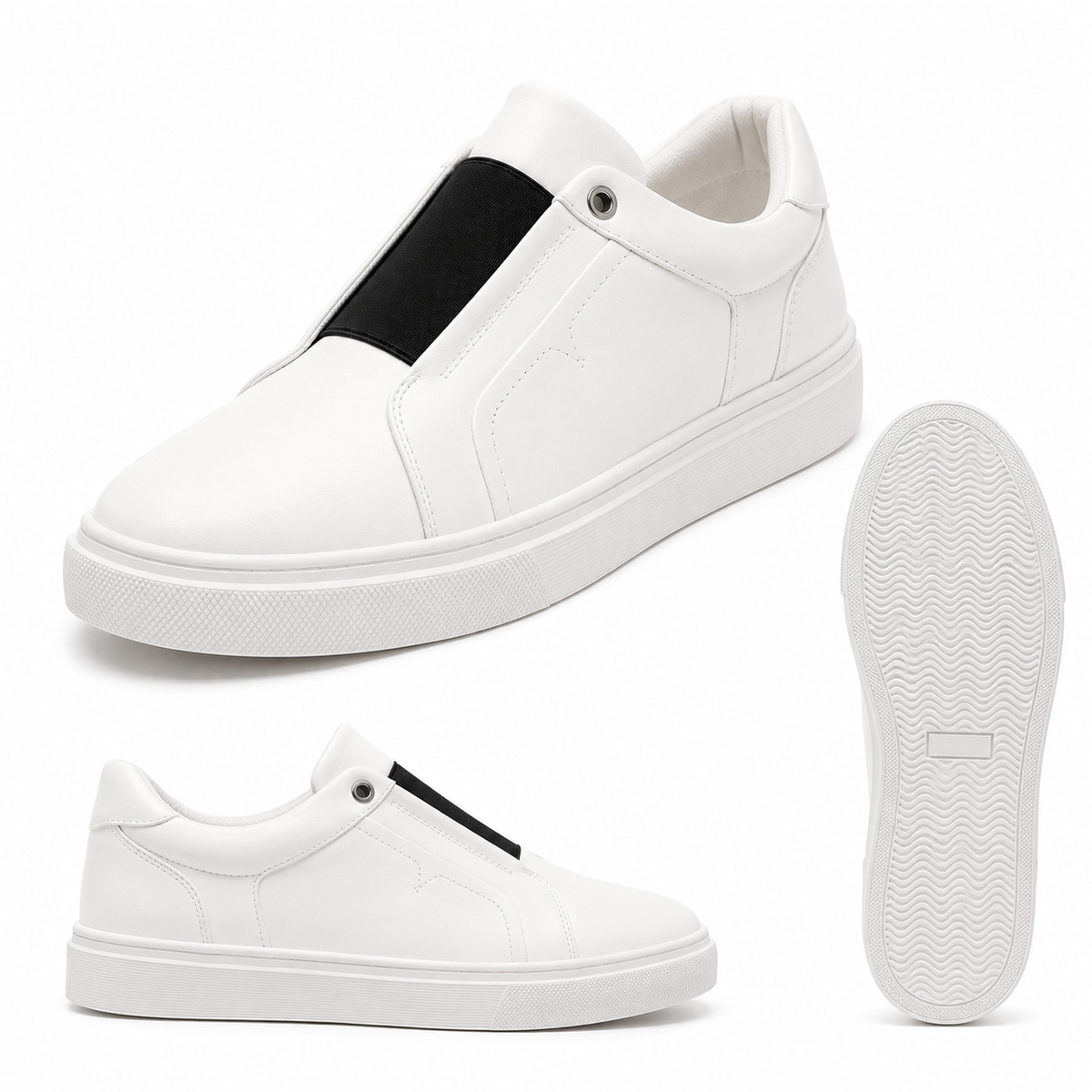 Sapatilhas Slip-On Drevo em Pele Genuína