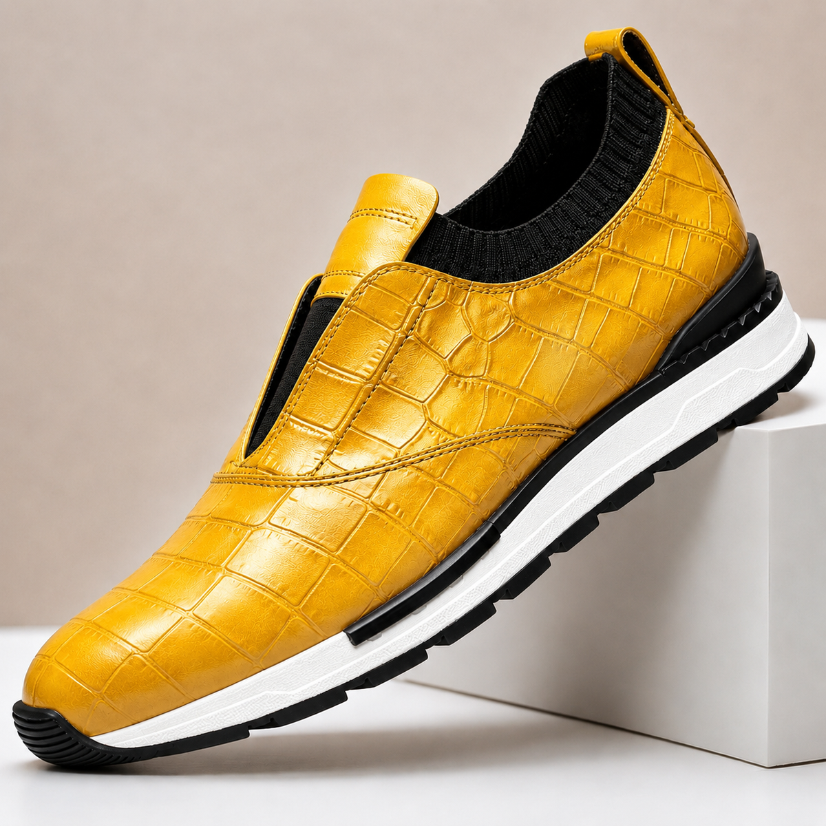 Sapatilhas Slip-On em Pele Genuína Darcel