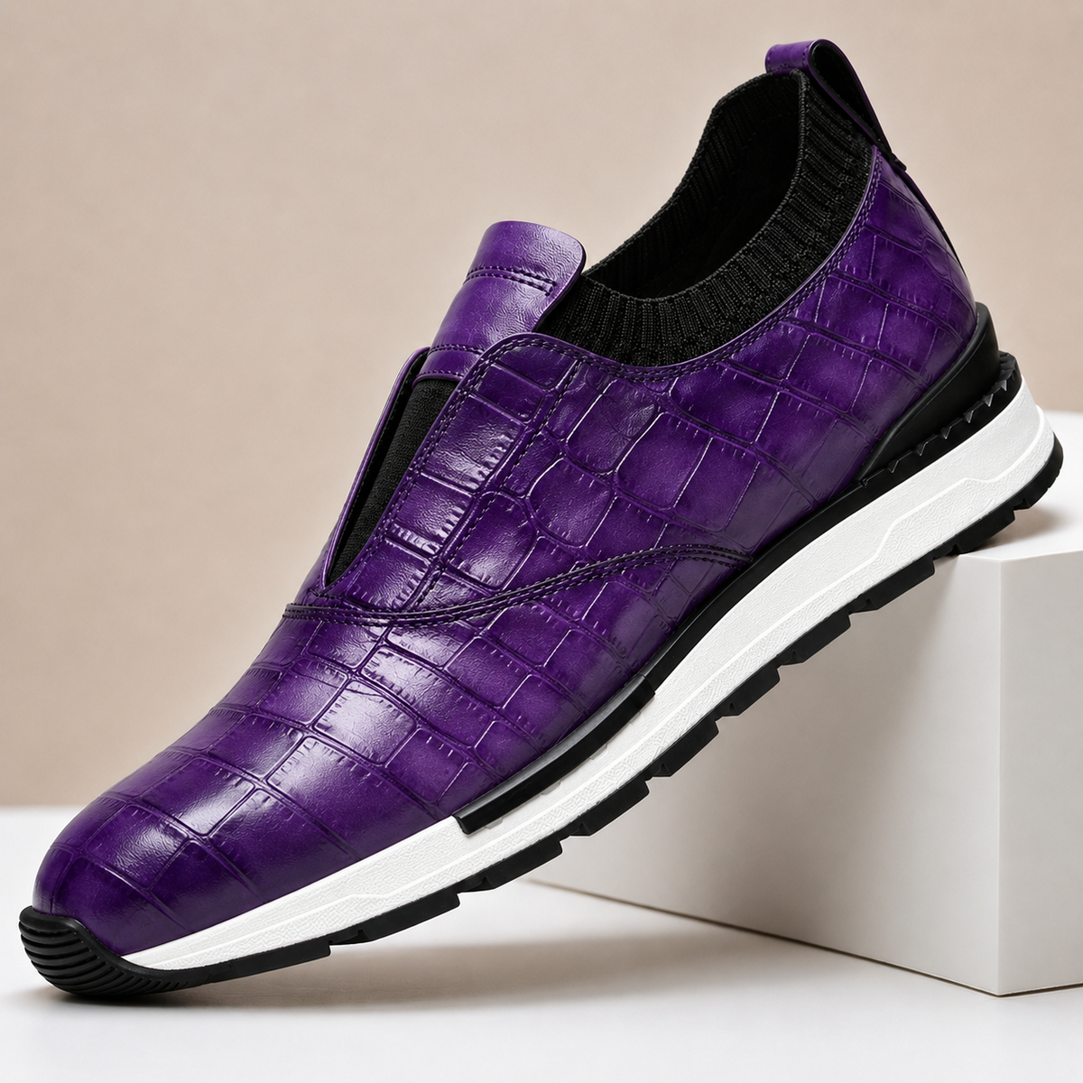 Sapatilhas Slip-On em Pele Genuína Darcel