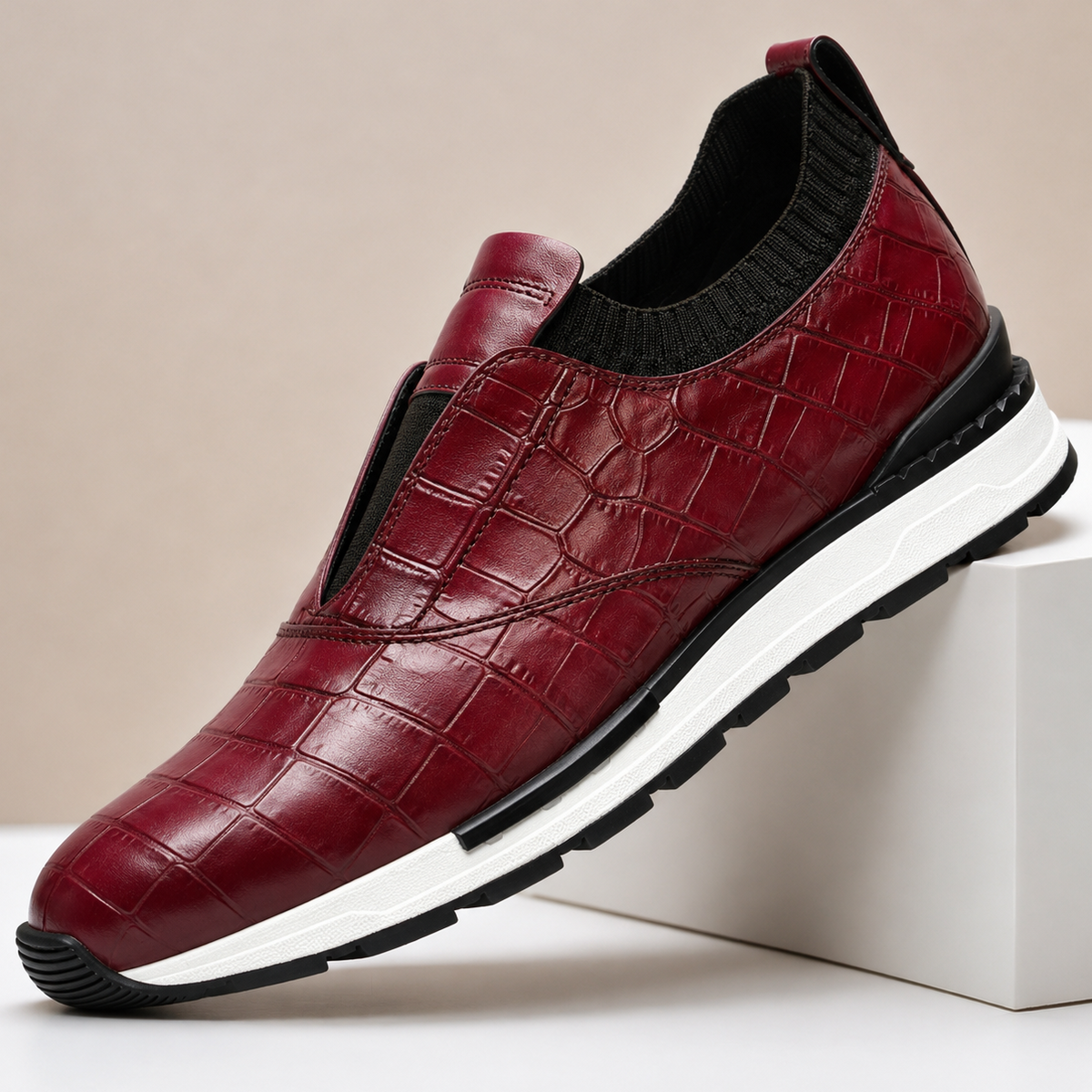 Sapatilhas Slip-On em Pele Genuína Darcel
