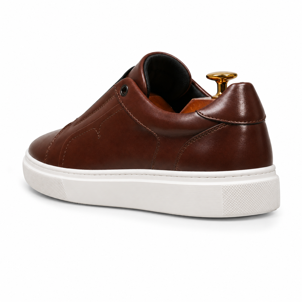 Sapatilhas Slip-On Drevo em Pele Genuína