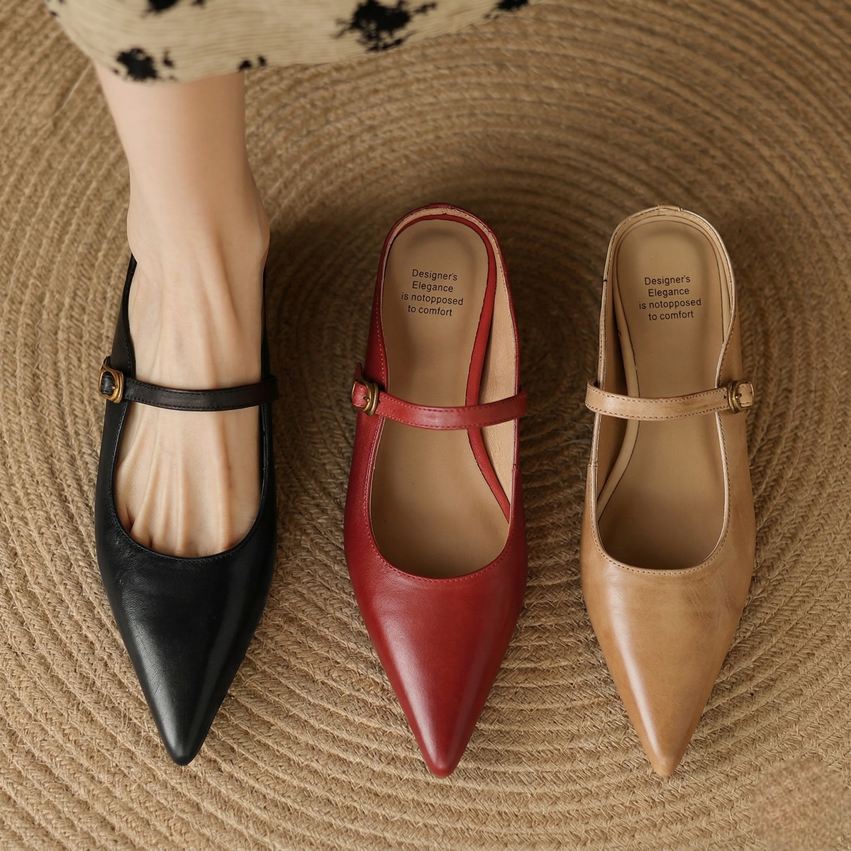 Mules Neok de cuero genuino