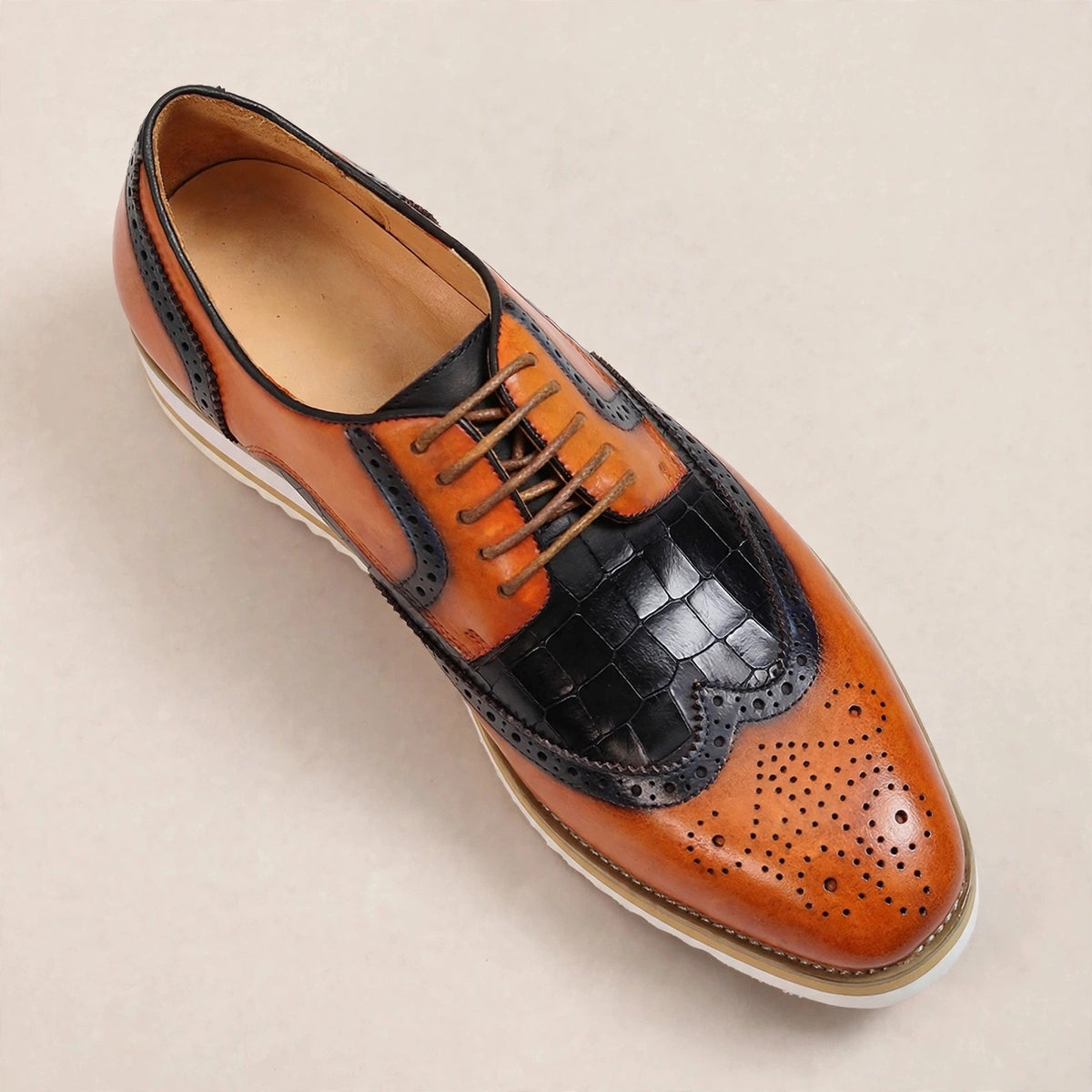 Zapatos Oxford Elison de cuero de vaca con cordones