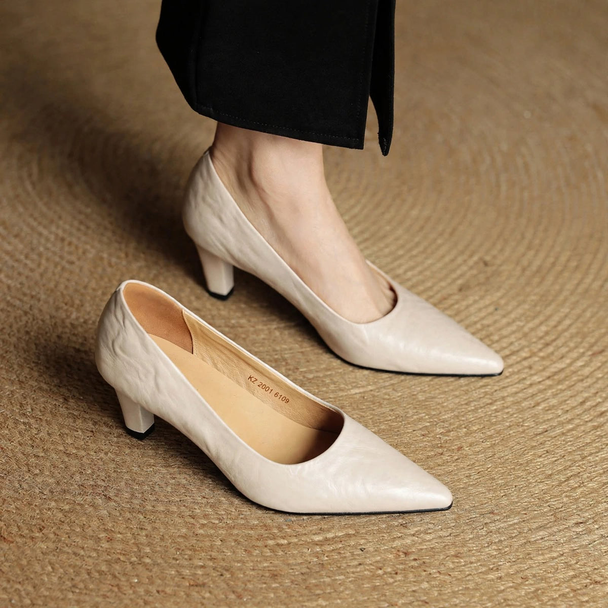 Coralie Genuine Leather Heels