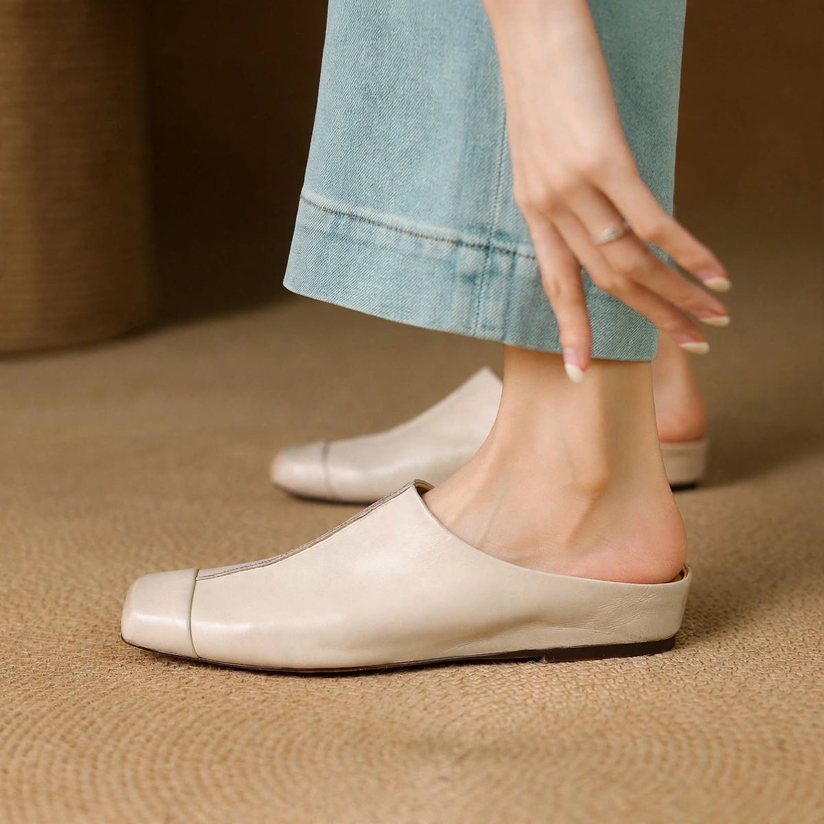 Mules Priya de cuero genuino