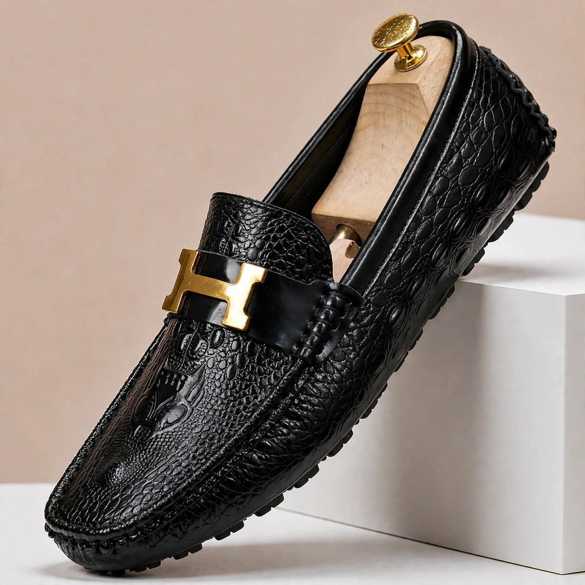 Nalente loafers i äkta läder