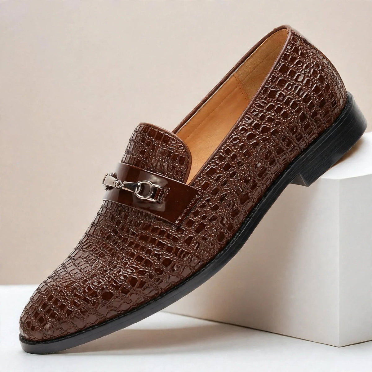 Montelani loafers i koppeläder