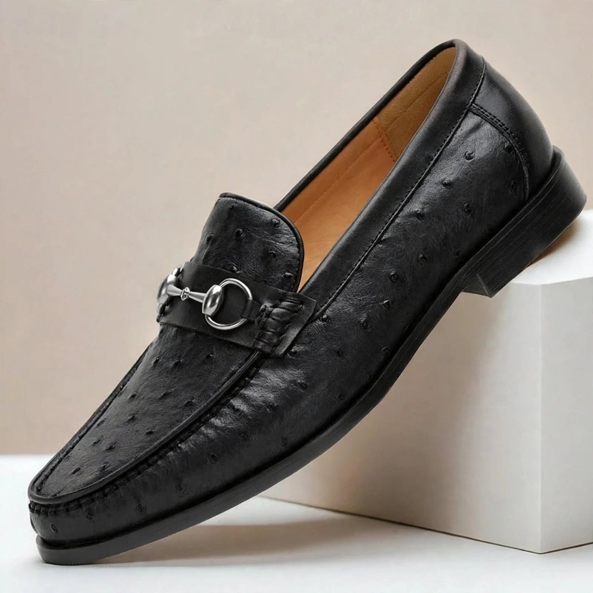 Borvani loafers i koppeläder