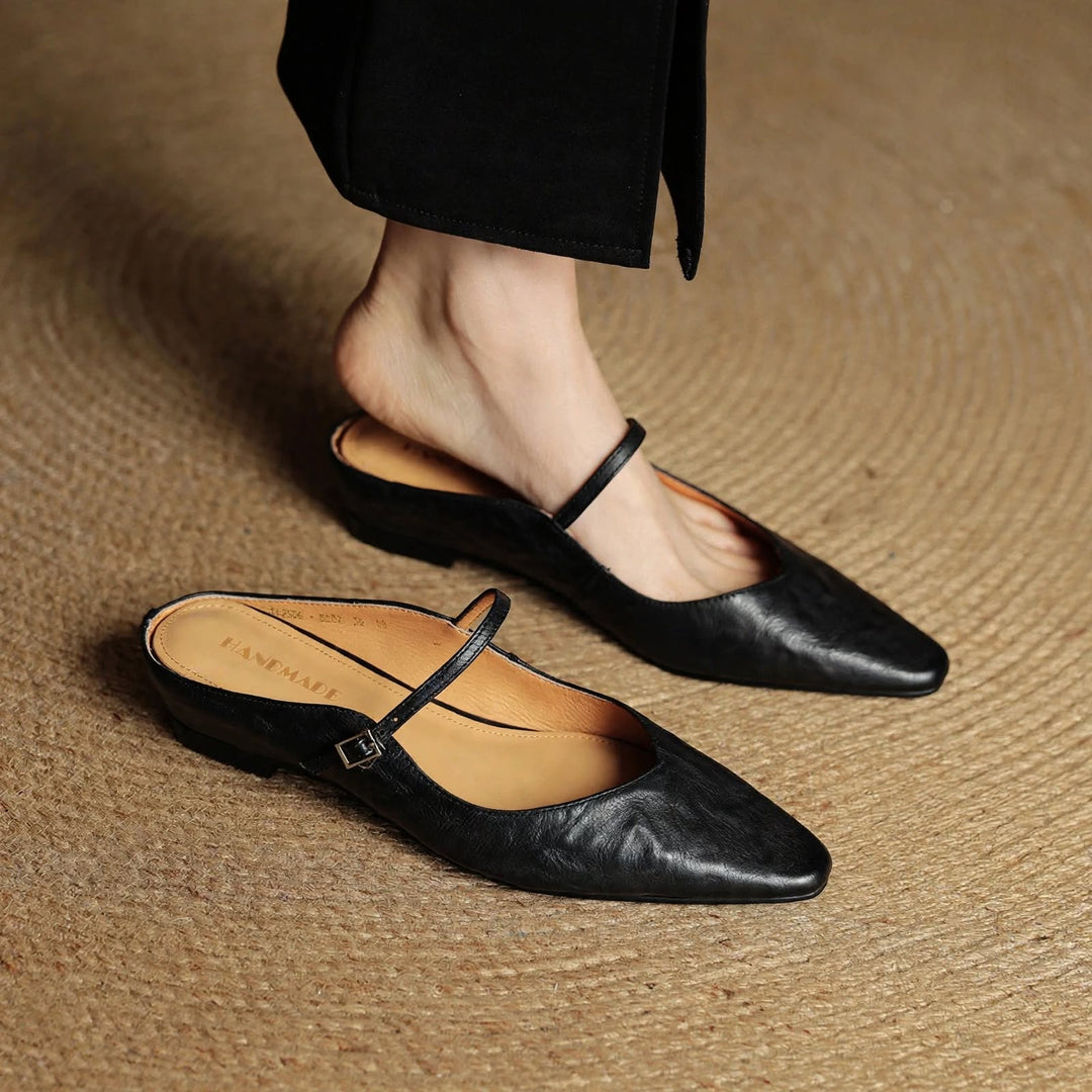 MULES EVELIS DE CUERO GENUINO