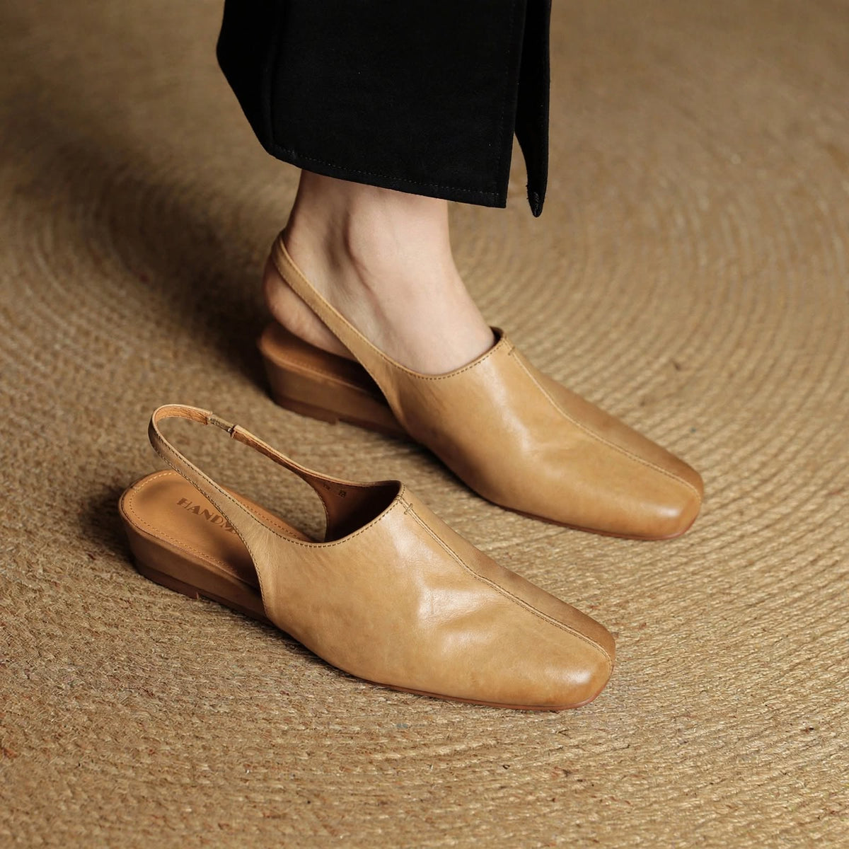 Svella Slingbacks i äkta läder