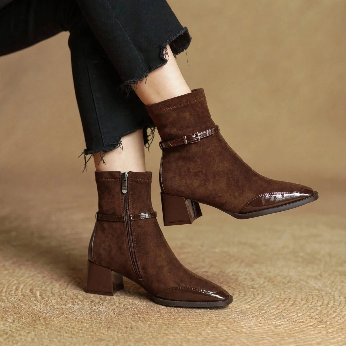 Sloane ankelboots i mocka