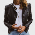 Chaqueta motera Gia con mangas acolchadas
