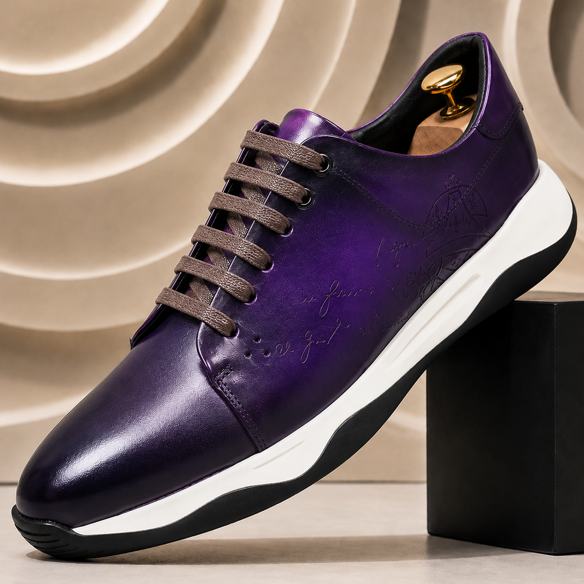 Dravani sneakers i koskinn