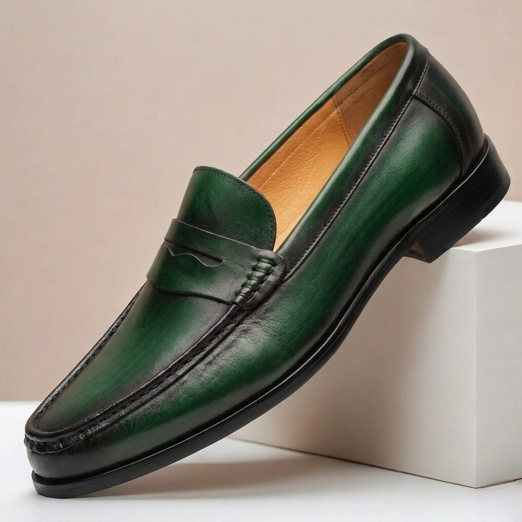 Santini loafers i koppeläder
