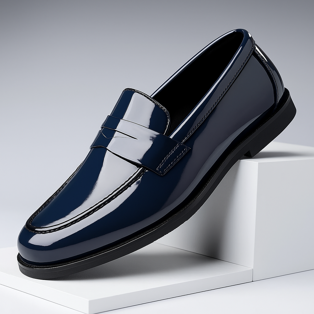 Ferrani loafers i äkta läder