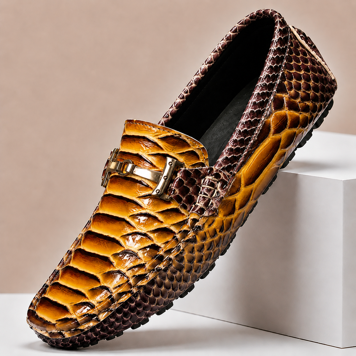 Grimaldi loafers i äkta läder