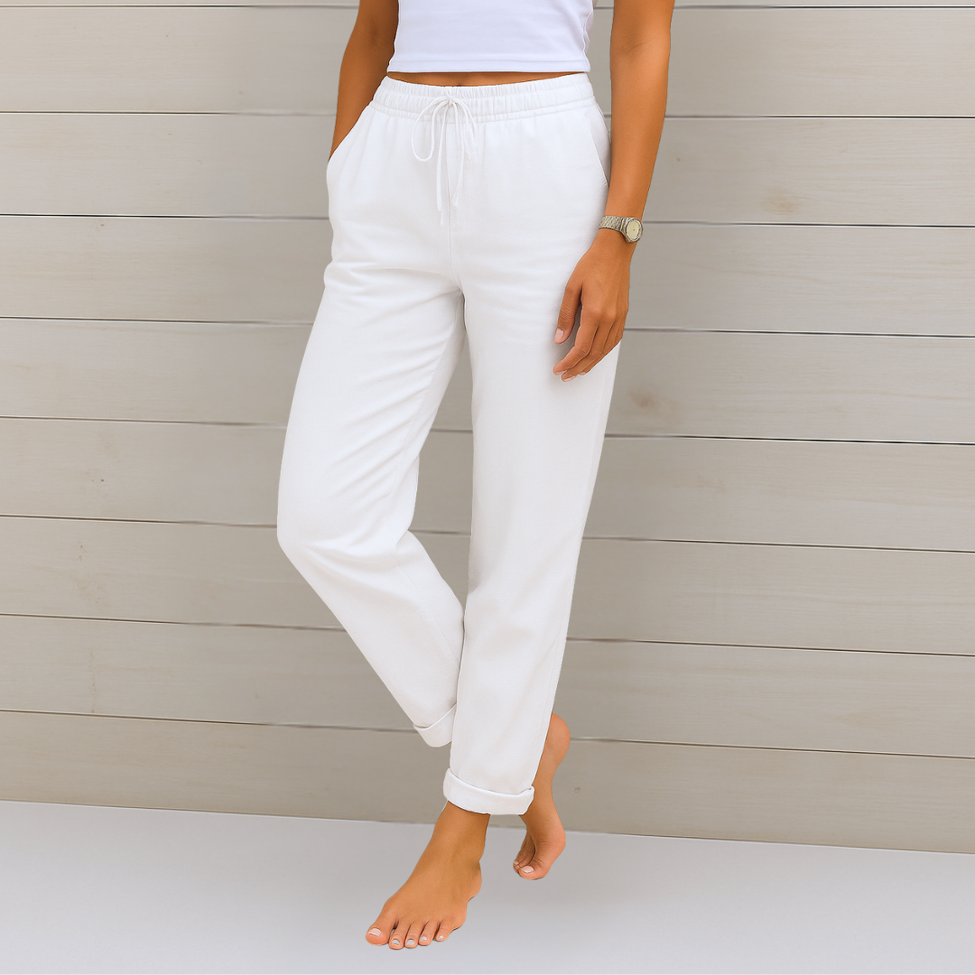 Pantalones Harlow transpirables de pierna ancha con cintura elástica