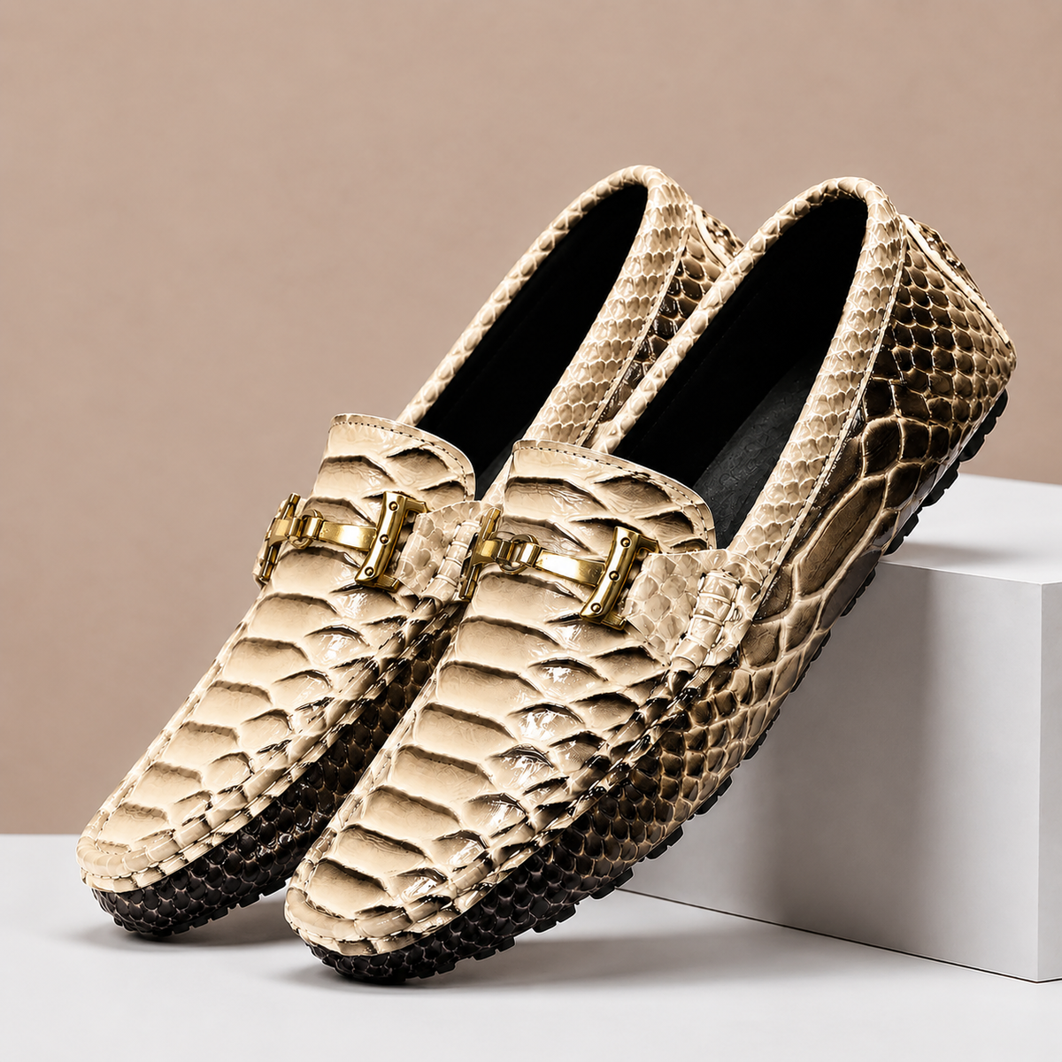 Grimaldi loafers i äkta läder