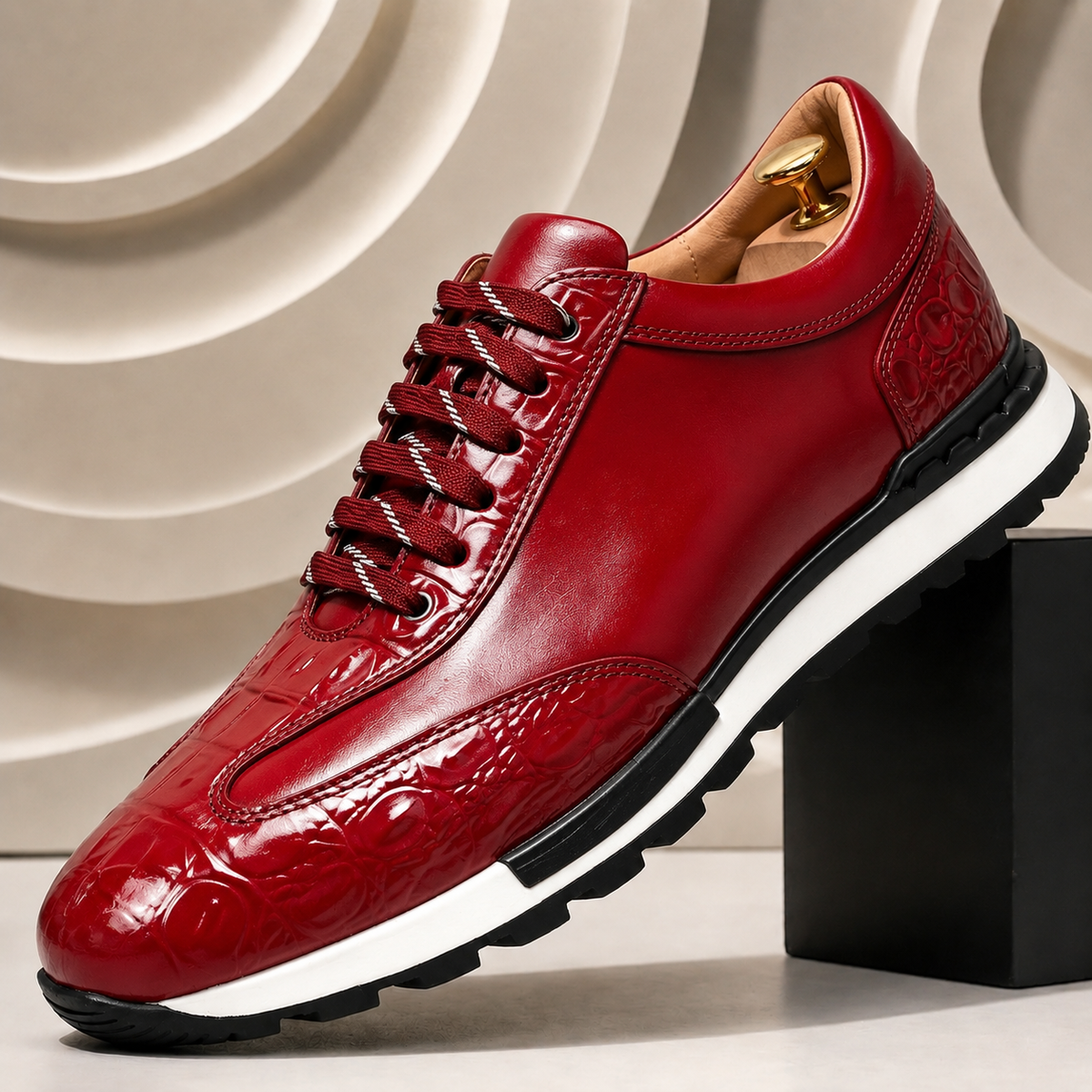 Ventasso sneakers i koppeläder