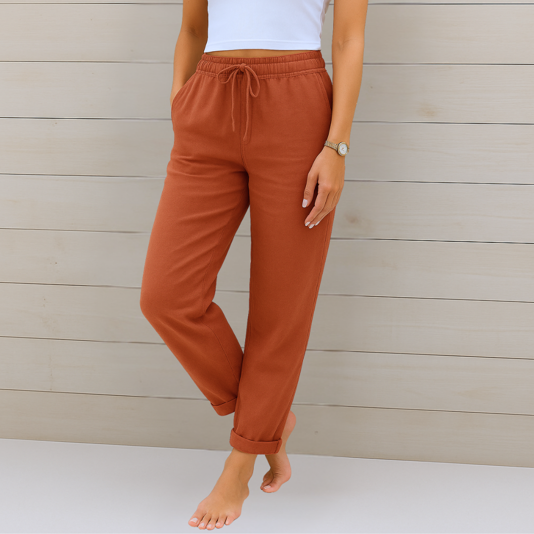 Pantalones Harlow transpirables de pierna ancha con cintura elástica