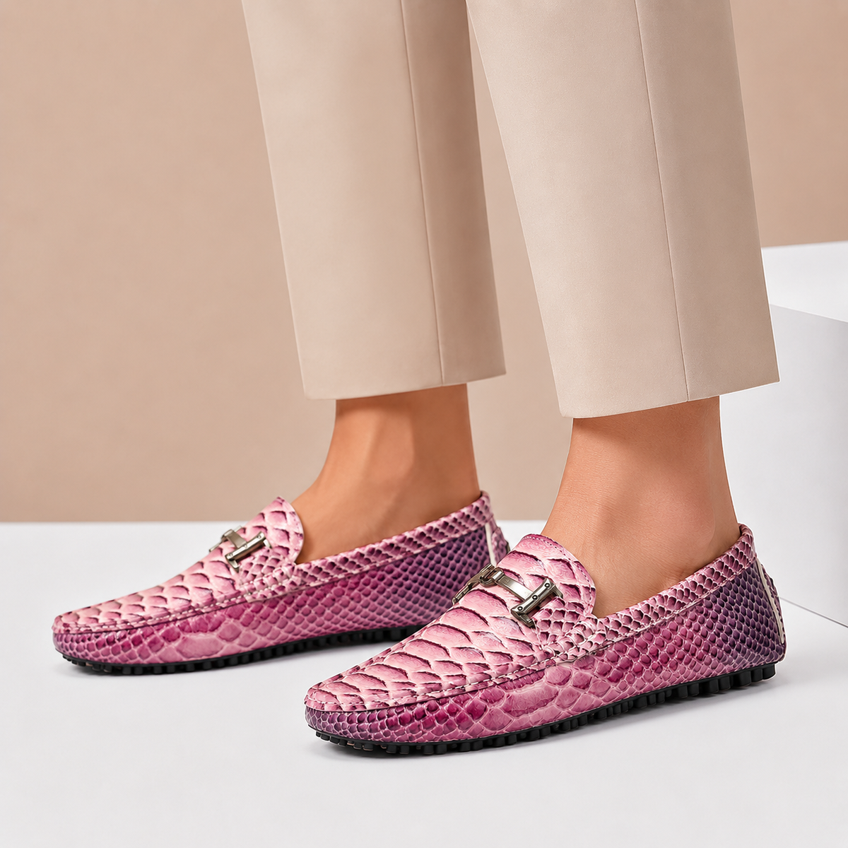 Grimaldi loafers i äkta läder