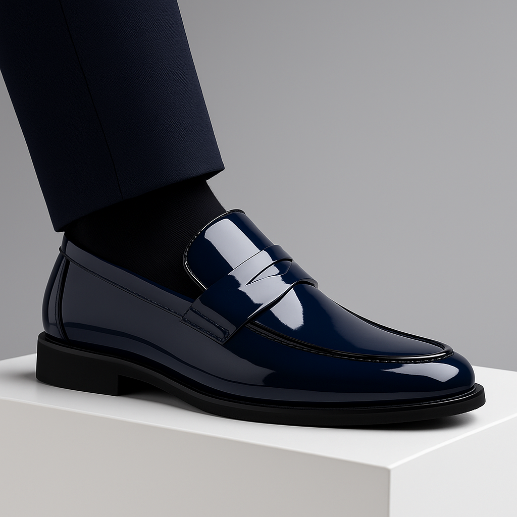 Ferrani loafers i äkta läder