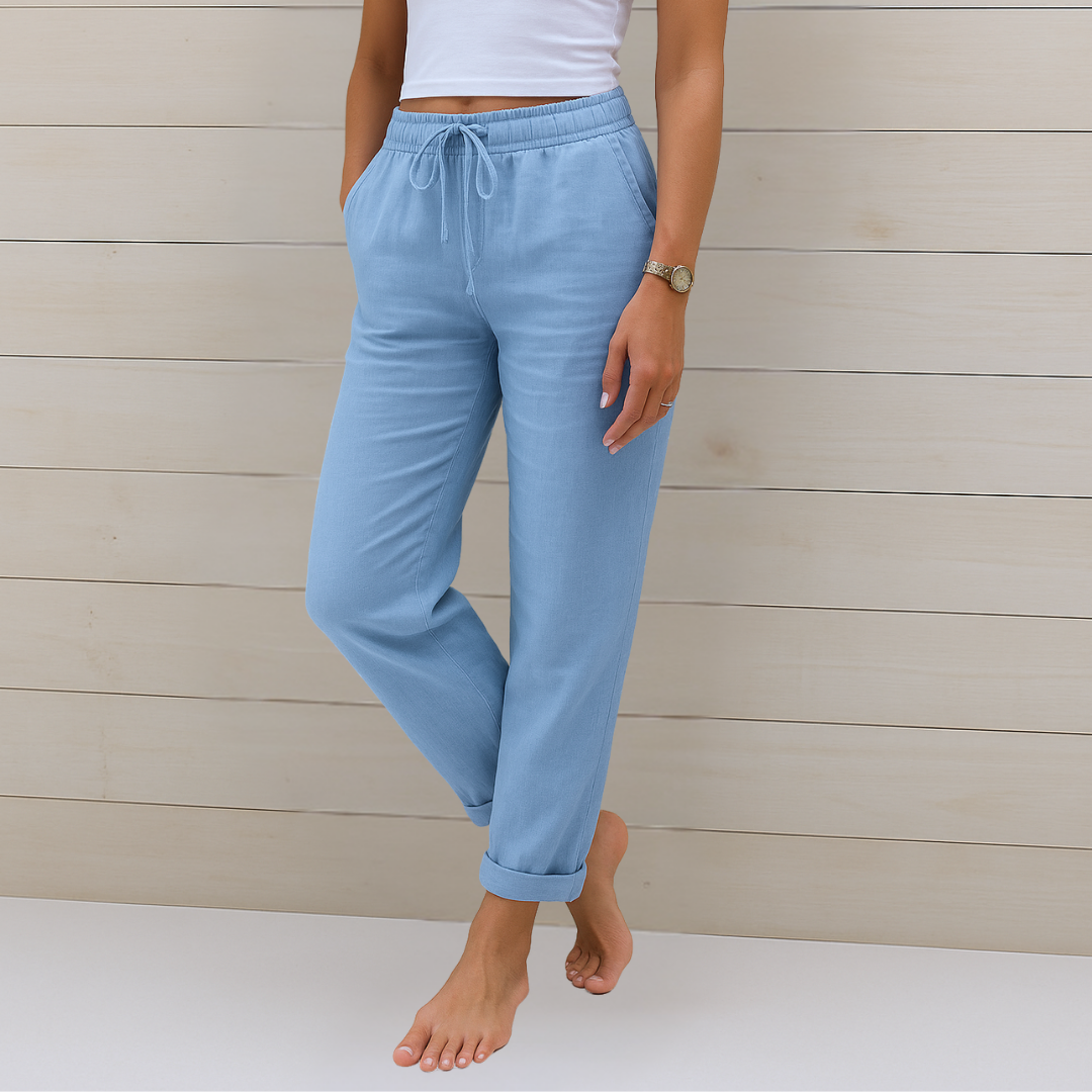 Pantalones Harlow transpirables de pierna ancha con cintura elástica